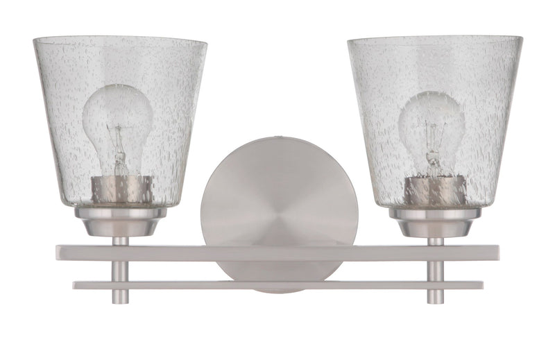 Drake 2 Light 15.5" Vanity in Brushed Polished Nickel