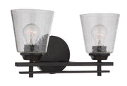 Drake 2 Light 15.5" Vanity in Flat Black