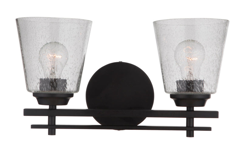 Drake 2 Light 15.5" Vanity in Flat Black