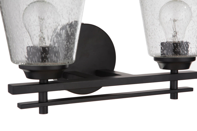Drake 2 Light 15.5" Vanity in Flat Black