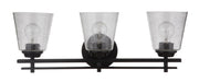 Drake 3 Light 24" Vanity in Flat Black