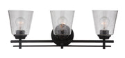 Drake 3 Light 24" Vanity in Flat Black