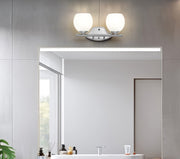 Colette 2 Light 16" Vanity in Brushed Nickel in a room setting