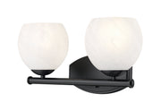Colette 2 Light 16" Vanity in Matte Black
