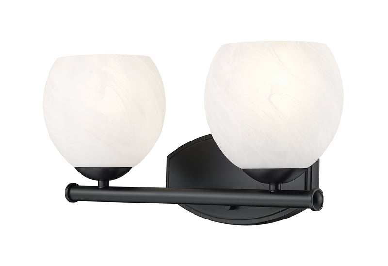 Colette 2 Light 16" Vanity in Matte Black