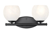Colette 2 Light 16" Vanity in Matte Black