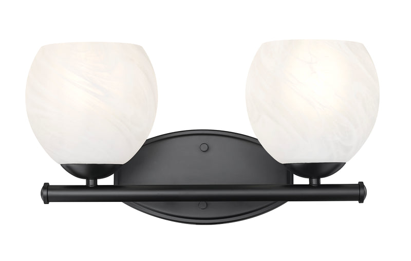 Colette 2 Light 16" Vanity in Matte Black