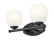 Colette 2 Light 16" Vanity in Matte Black