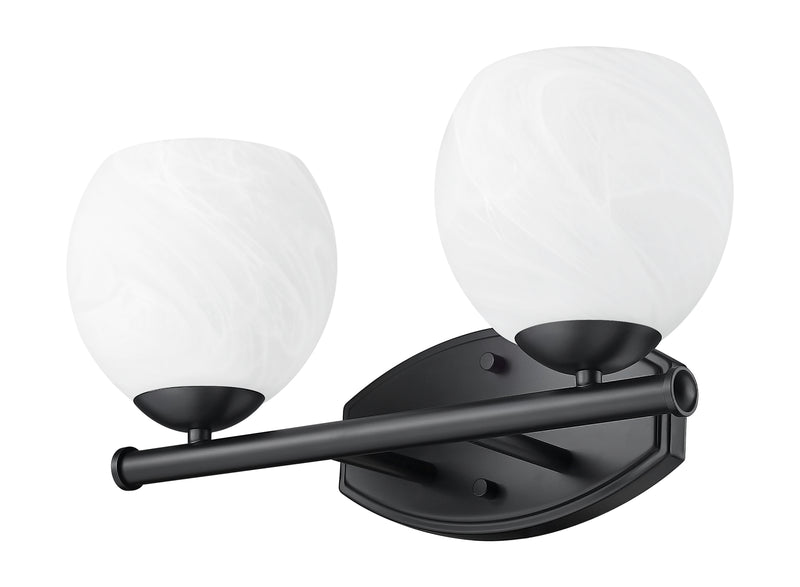 Colette 2 Light 16" Vanity in Matte Black
