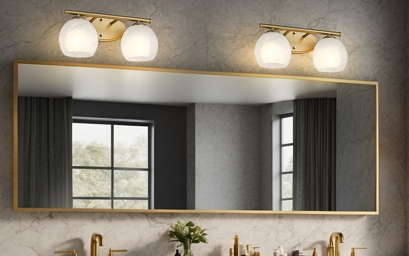 Colette 2 Light 16" Vanity in Modern Gold in a room setting