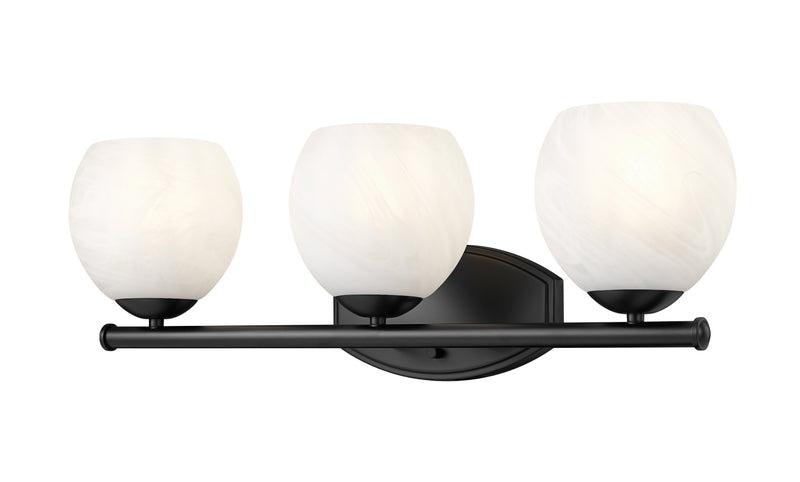 Colette 3 Light 24" Vanity in Matte Black