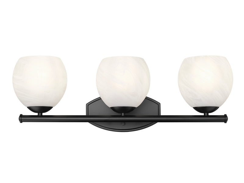 Colette 3 Light 24" Vanity in Matte Black