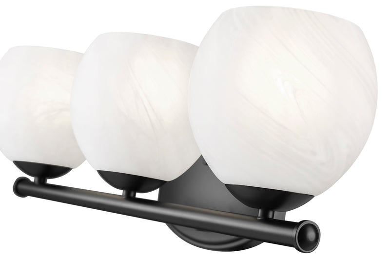 Colette 3 Light 24" Vanity in Matte Black