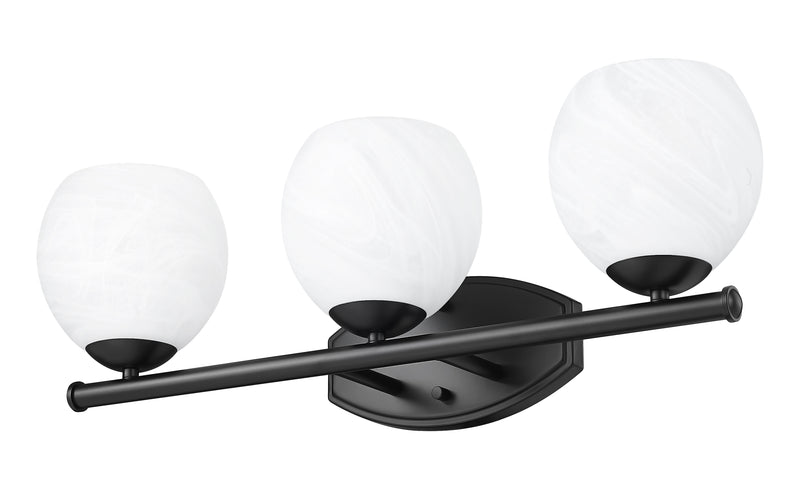 Colette 3 Light 24" Vanity in Matte Black