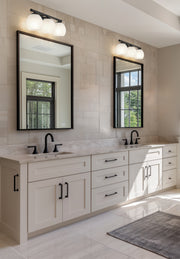 Colette 3 Light 24" Vanity in Matte Black in a room setting