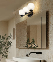 Colette 3 Light 24" Vanity in Matte Black in a room setting