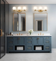 Colette 3 Light 24" Vanity in Modern Gold in a room setting