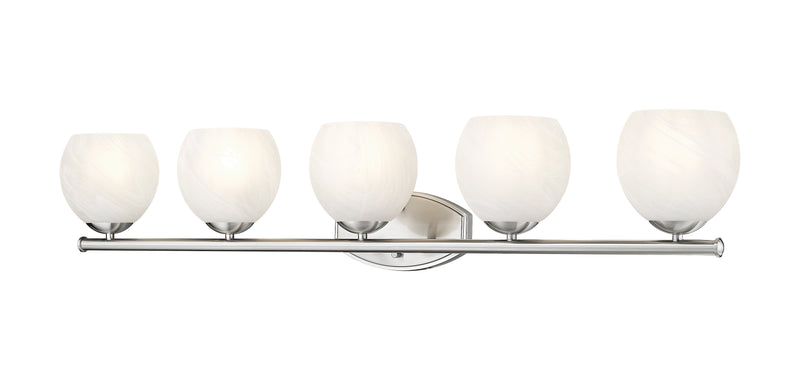 Colette 5 Light 42" Vanity in Brushed Nickel