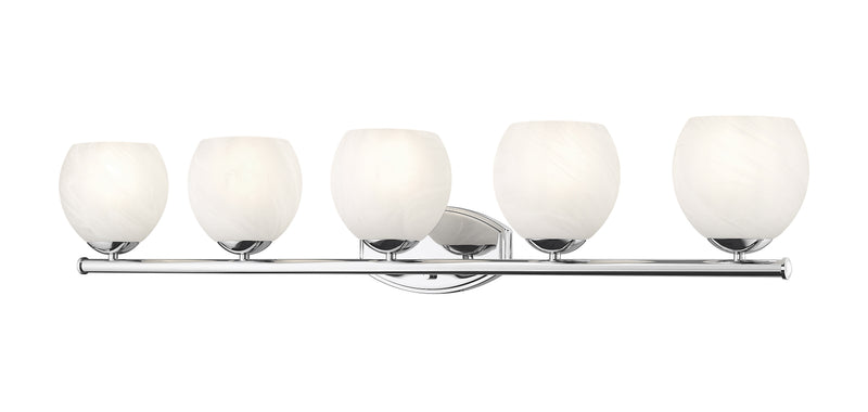 Colette 5 Light 42" Vanity in Chrome