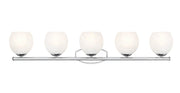 Colette 5 Light 42" Vanity in Chrome