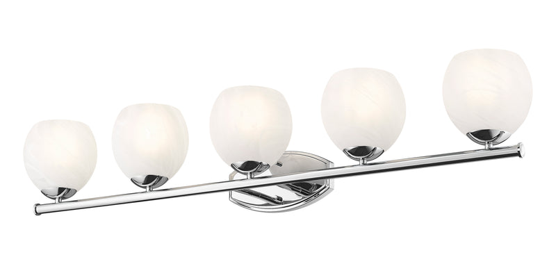 Colette 5 Light 42" Vanity in Chrome