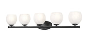Colette 5 Light 42" Vanity in Matte Black