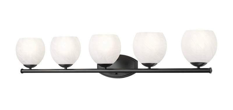 Colette 5 Light 42" Vanity in Matte Black