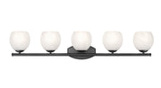 Colette 5 Light 42" Vanity in Matte Black