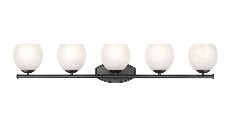 Colette 5 Light 42" Vanity in Matte Black