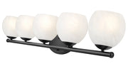 Colette 5 Light 42" Vanity in Matte Black