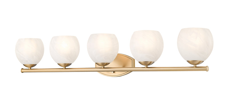 Colette 5 Light 42" Vanity in Modern Gold