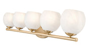 Colette 5 Light 42" Vanity in Modern Gold