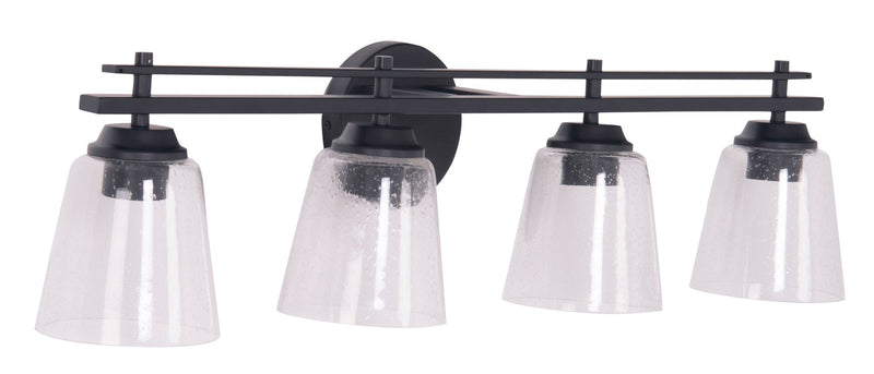 Drake 4 Light 31.5" Vanity in Flat Black