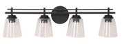 Drake 4 Light 31.5" Vanity in Flat Black