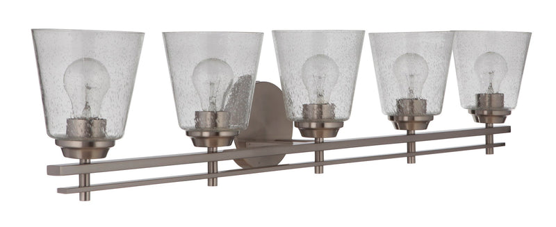 Drake 5 Light 42" Vanity in Brushed Polished Nickel