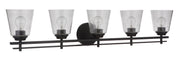 Drake 5 Light 42" Vanity in Flat Black