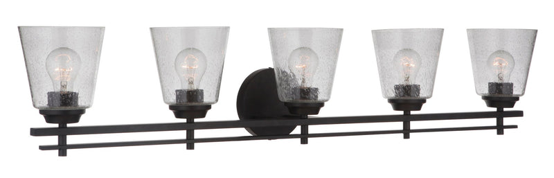 Drake 5 Light 42" Vanity in Flat Black