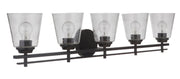 Drake 5 Light 42" Vanity in Flat Black