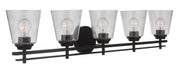 Drake 5 Light 42" Vanity in Flat Black