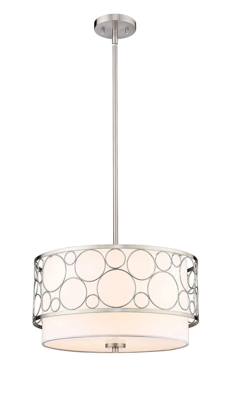 Kendall 3 Light 17" Pendant in Brushed Nickel