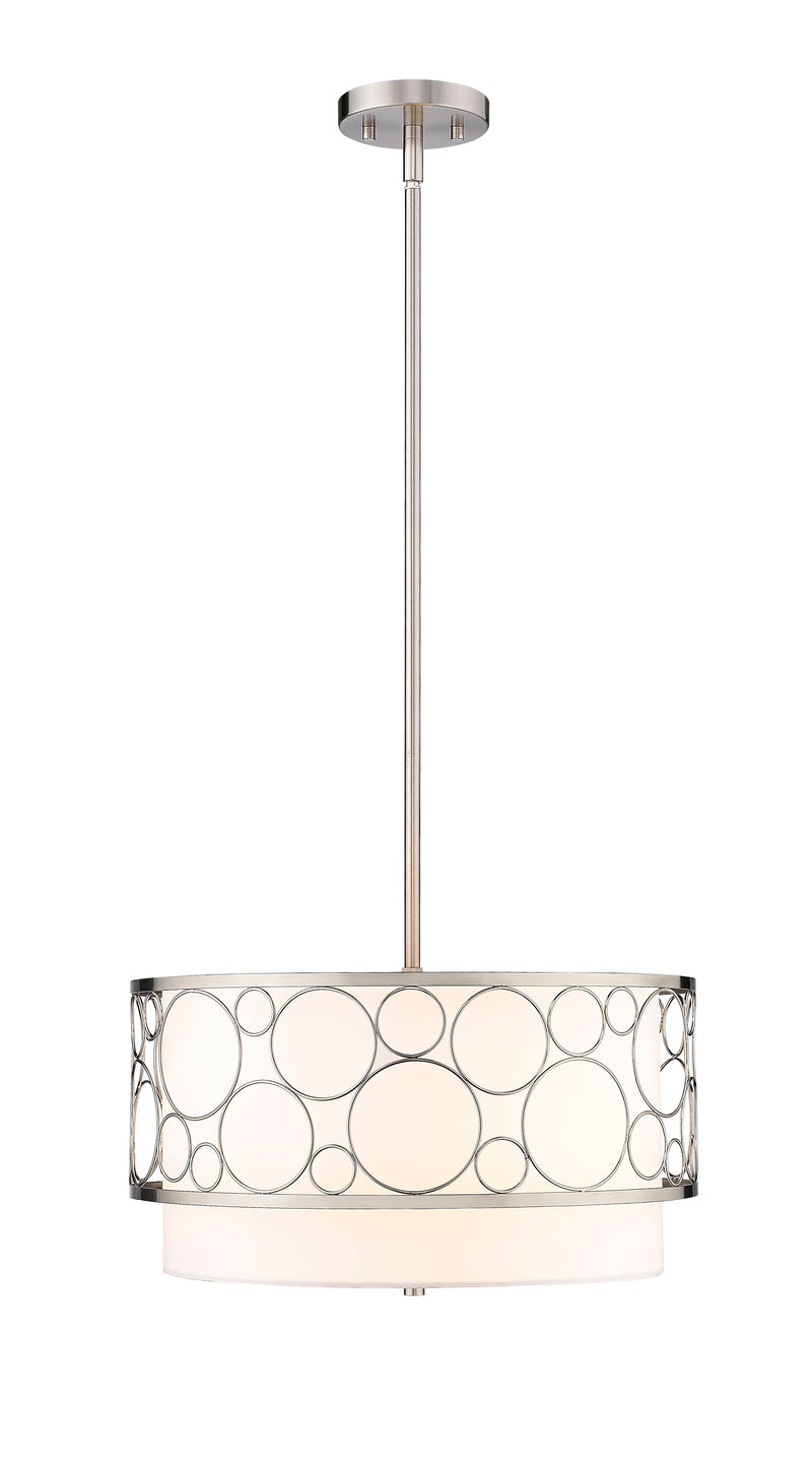Kendall 3 Light 17" Pendant in Brushed Nickel
