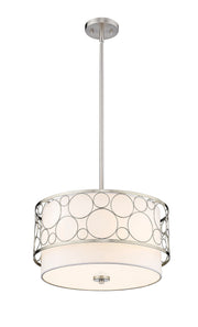 Kendall 3 Light 17" Pendant in Brushed Nickel