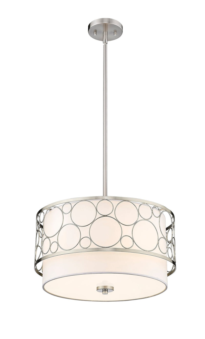 Kendall 3 Light 17" Pendant in Brushed Nickel