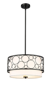 Kendall 3 Light 17" Pendant in Matte Black