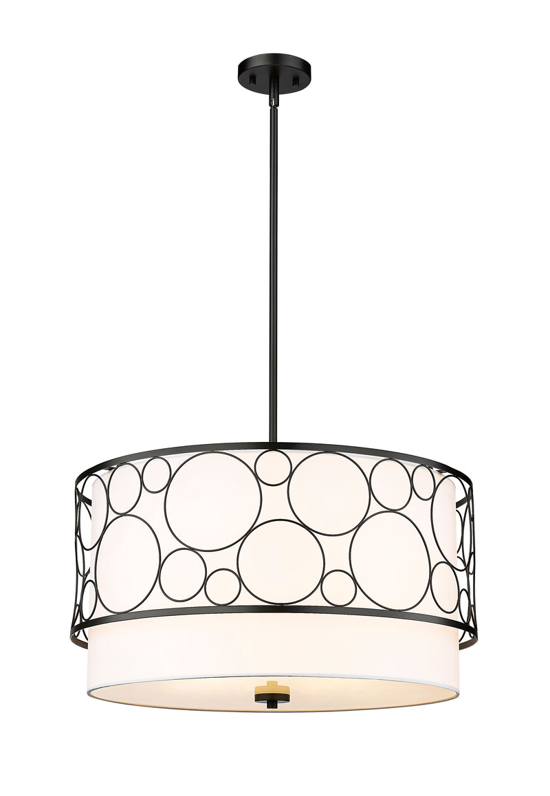 Kendall 4 Light 24" Pendant in Matte Black
