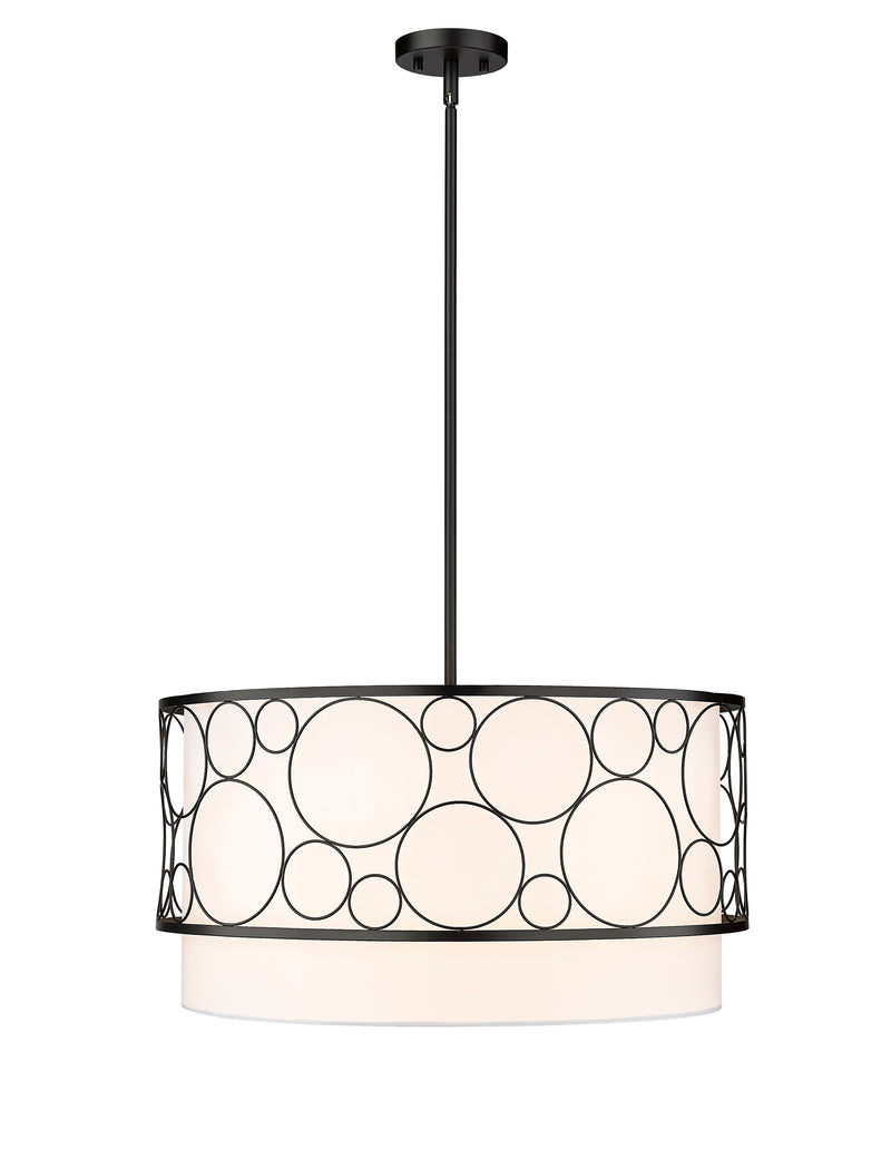 Kendall 4 Light 24" Pendant in Matte Black