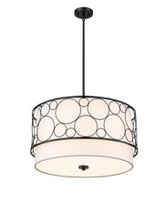 Kendall 4 Light 24" Pendant in Matte Black