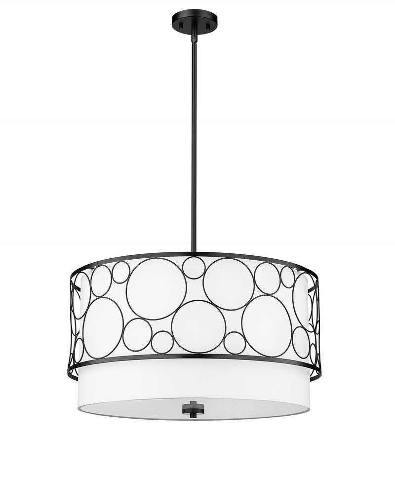 Kendall 4 Light 24" Pendant in Matte Black