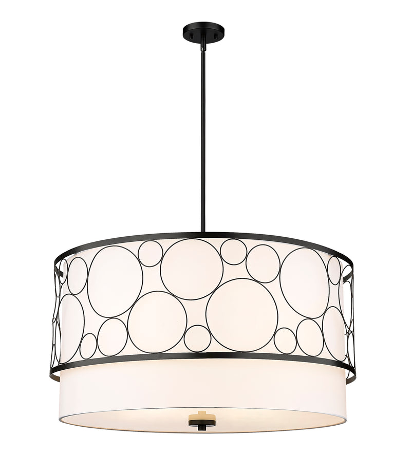 Kendall 5 Light 32" Pendant in Matte Black