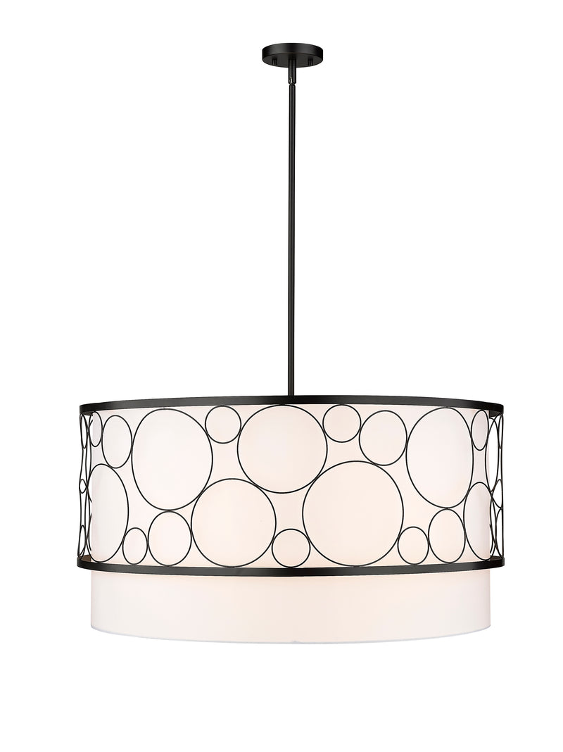 Kendall 5 Light 32" Pendant in Matte Black